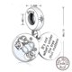 thumbnail image 4 of Pulsera de plata 925 con letras, esmalte, árbol, muñeco de nieve, cuentas, colgante, adornos navideños, 4 of 4