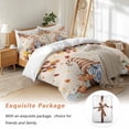 thumbnail image 7 of Thanksgiving Gnome Bedding Duvet Cover Set King Size 4 Pieces Pumpkin Fall Maple Leaf Yellow Gradient Bedding Set with Zipper Closure, 1 Comforter Cover 92x106 Inches 1 Flat Sheet & 2 Pillow Cases, 7 of 7
