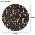 thumbnail image 6 of Red Mushroom Leaf Black Pattern Round Tablecloth 60"x60",Wrinkle Wipeable Table Cloth for Kitchen Dining Room Picnic Patio Party, 6 of 6