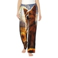 thumbnail image 2 of Lsque Vintage Cute Corgi Sunflower Print Women's Pajama Pants, Lounge Pant - Comfortable Home Wear,Elastic Waistband, Stylish Design-Small, 2 of 9