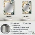 thumbnail image 4 of Designart "Seashell Coastal Serenity I" Floral Wall Mirror, Printed Blue Wall Mirror, Traditional Bathroom Wall Mirror, Decorative Floral Mirror - 30x40 Inch, 4 of 5