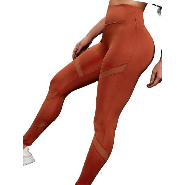 Burnt Orange Active Bottoms Women's Sports Leggings (Women's