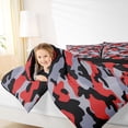 thumbnail image 4 of jejeloiu Camo Hunter Twin Comforter Sets,Red Gray Camouflage Bedding Set For Teens Boys Reversible 2-Piece, 4 of 8