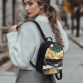 thumbnail image 3 of Eheartsgir Snowy Mountain Night Pattern Small Backpack for Hiking Shopping, Lightweight Zipper Back Pack Polyester Adjustable Strap Daypack Backpack, 3 of 8