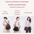 thumbnail image 3 of Mochila Bolso Mujer Multifuncional Con Usb MORADO Bloosom, 3 of 3