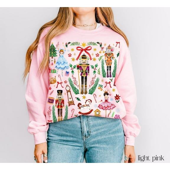 Nutcracker Sweatshirt Christmas Cottagecore Sweatshirt Nutcracker Christmas Sweater Coquette Bow Shirt Christmas Party Gift Ballet Lover Tee