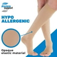 thumbnail image 6 of Wide Calf Men and Women Compression Socks for Swelling 20-30mmHg Beige, 3XL, 6 of 9