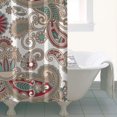 thumbnail image 4 of Exotic Bohemian Shower Curtain, Artistic Floral Print Waterproof Bath Curtain 36x72 Inch, Quick Dry Fade-Resistant Fabric with Metal Grommets, 4 of 4