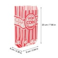 50pcs Popcorn Bags Popcorn Paper Bags Paper Popcorn Bags Grease Proof