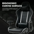 thumbnail image 4 of HD8000 Series Gaming Chair With Massage Lumbar Pillow White, 4 of 10