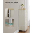 thumbnail image 4 of 5-Fabric Drawer Storage Tower Dresser, Camel Yellow/Cream White, 4 of 8