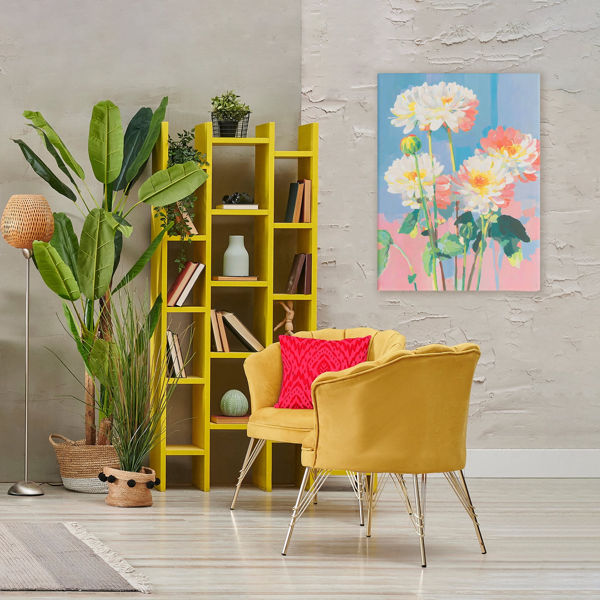 Stupell Industries Colorful Chrysanthemum Impressions Canvas Wall Art, design by Sisi and Seb