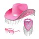 thumbnail image 2 of Cowboy Hat Adultos Adultos COWGIRL HAT FOR MUSIC Festival Conciertos Eventos Favor Rosa, 2 of 8
