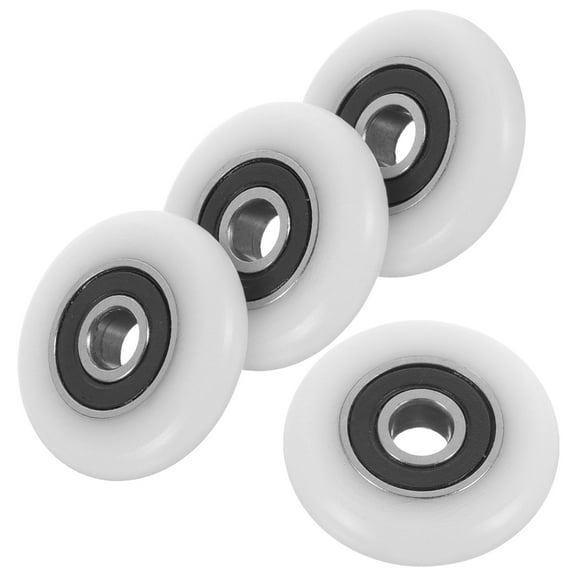 LEORX 4Pcs Shower Door Wheel Replacement with Stable Push Pull for Glass Doors