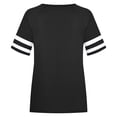 thumbnail image 3 of Chandail à Manches Longues Femme Hauts Grande Taille pour Femmes Été T-Shirts à Col Rond T-Shirts Raglan à Blocs de Couleur T-Shirt à Col en V Femme T-Shirts Grande Taille pour Femmes Hauts d'Été Grande Taille pour Femmes, 3 of 6