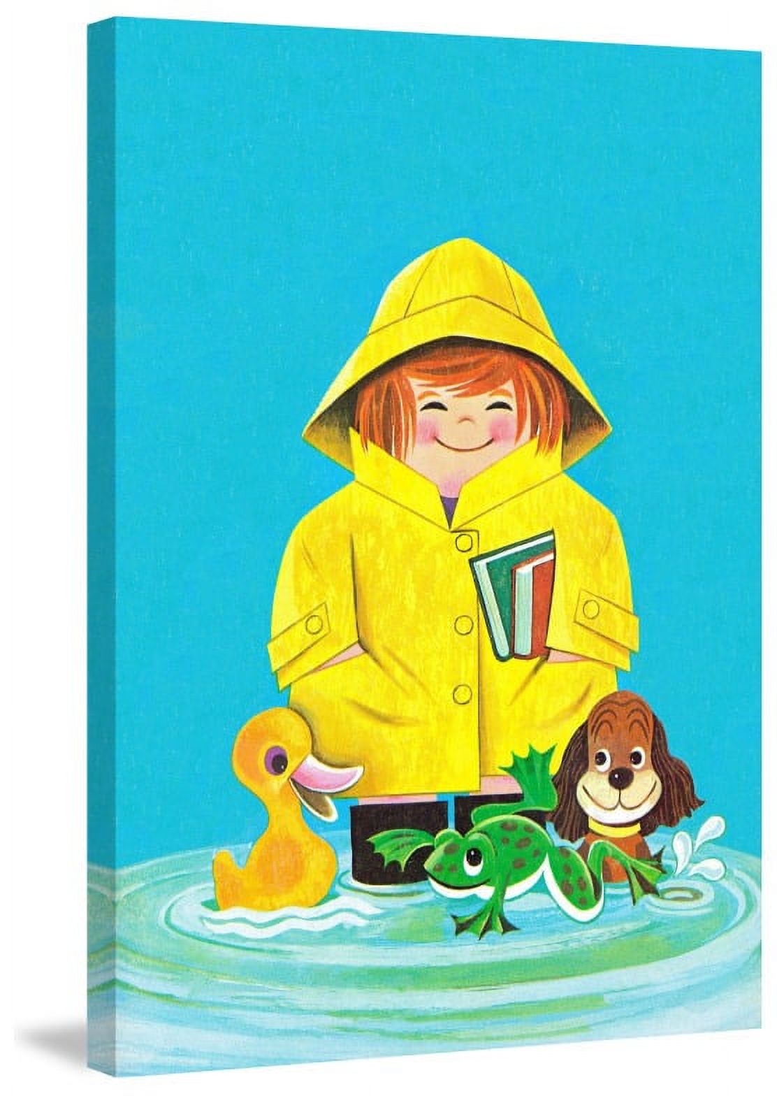 Marmont Hill "Duck Frog and Dog" by Curtis Painting Print on Canvas