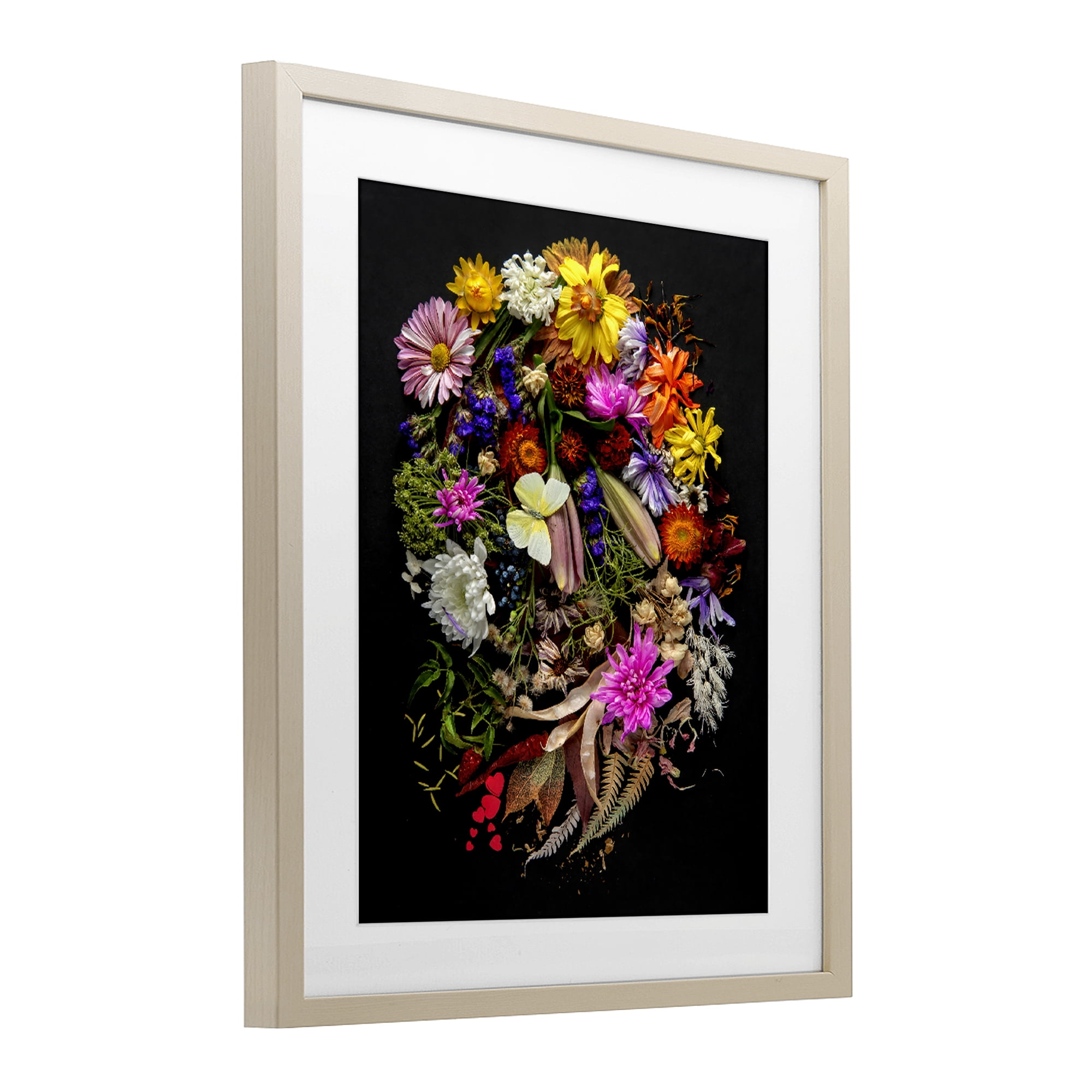 Stupell Industries November Flower Arrangement Birch Framed Print Under Glass, design by Carl Kravats