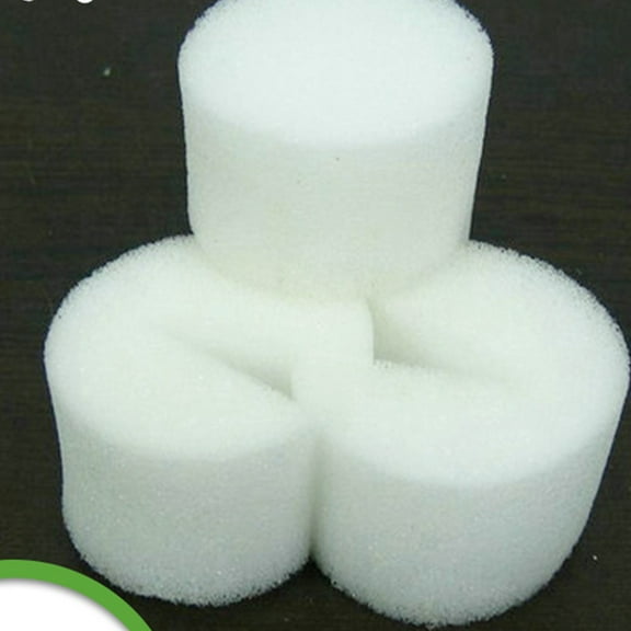 50pcs Hydroponics Sponges Growing Cylindrical Sponges Foams Garden Plants Germination Kits Soilless Gardening Tool ( White )