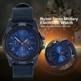 thumbnail image 4 of <p>Montre Électronique Ronde, Bracelet en Nylon Facile à Lire Boîtier en Alliage Ronde Montre-Bracelet Analogique Ajustable pour Homme pour Sports</p>, 4 of 6