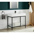 thumbnail image 6 of ANZZI Ventura 36 in. Console Sink in Matte Black with Matte White Counter Top, 6 of 8