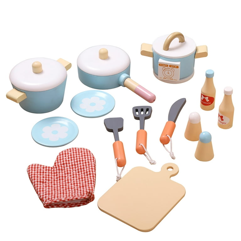 Wood Pots Pans Toys-Wooden Kitchen Set Toy, Wooden Play Accessories,  Pretend Plates Toys, Picnic Baby - Yahoo Shopping