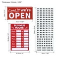 thumbnail image 2 of Uxcell Business Hour Sign Adhesive with Number Sticker and Open/Close Door Hanger Red 1 Set, 2 of 6