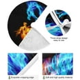 thumbnail image 2 of GZHJMY Blue and Red Dragons Christmas Tree Skirt Double Layers Fine Tree Skirt for Christmas Handicraft for Holiday Party, New Year Festive Decoration, 47.2", 2 of 6