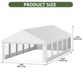 thumbnail image 3 of Uforic 16x32FT Party Tent Heavy Duty with Removable Sidewalls & 3 Storage Bags, Commercial Wedding Large Tent, Upgraded Galvanized Ripple Canopy,Waterproof, White, 3 of 9