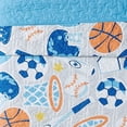 thumbnail image 2 of My World All Star Grey and Blue Polyester 4-Piece Full Quilt Set, Sports Themed, for Kids, Oeko-TEX Certified, 2 of 6