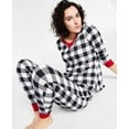 thumbnail image 3 of Matching Women's Lightweight Thermal Waffle Buffalo Check Pajama Set, Created for Macy's Size Large, 3 of 3