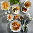 thumbnail image 5 of Gibson 129384.39R Classic Pearl Fine Ceramic Square Dinnerware Set, White - 39 Piece, 5 of 5