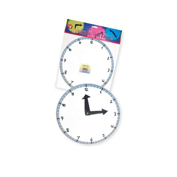 Hygloss Products Learn-to-Tell-Time Paper Clock Kit