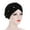 Black, variant on Women Lace Beads Crystal Flower Stretch Beanie Hat Hair Head Wrap Elastic Cap