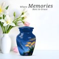thumbnail image 4 of Mountain Little Memorial Urns For Adult Male - Miniature Funeral Urn For Ashes For Women - Blue Cremation Urn For Brother & Sister - Small Keepsake Urns For Father And Mother - 3 Inch, 4 of 7