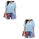 thumbnail image 3 of Blusa con cuello en V Qarigey Floral manga corta holgada verano mujer S M L XL XXL, 3 of 6