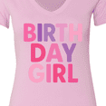 thumbnail image 4 of Inktastic Birthday Girl Pink Purple Ombre Women's V-Neck T-Shirt, 4 of 5