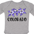 thumbnail image 4 of Inktastic Colorado Columbine Flowers Boys or Girls Long Sleeve Baby Bodysuit, 4 of 5