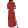 thumbnail image 2 of Embroidered Long Kaftan Dresses for Women Beach Caftan Swimsuit Cover Up, 2 of 2