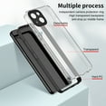 thumbnail image 4 of SaniMore for iPhone 14 Plus Case Ultra Slim Transparent [Never-Yellowing], Rugged PC & TPU Bumpers Cover Built-in Detachable Lens Protector Anti-Fall Shockproof Protective Shell, =Black, 4 of 8