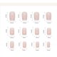 thumbnail image 2 of 24 Uñas Postizas Desnudas Vhermosa Francesas Cortas con Patrones, 2 of 5