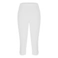 thumbnail image 5 of WAYUTE Women's Leggings High Waisted Exercise Hollow Casual Summer Beach Solid Cropped Pants Stretchy Fit Running L, 5 of 5