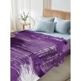 thumbnail image 5 of Twin Flat Sheet 66"x96", Purple Abstract Soft Lightweight Bedding Flat Sheets Only, Modern Mottled Art Oil Painting Brushed Microfiber Top Bed Sheet, Breathable StainResistant Bedsheets, 5 of 9
