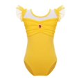 thumbnail image 1 of CHUANK Justaucorps de Danse Ballet Gymnastique pour Filles Enfants, Tutu, Manches à Volants, Froncé, Justaucorps en Maille, Ballerine, Cours de Danse, Performance, Tenue de Danse, 1 of 7