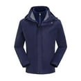 thumbnail image 2 of Momasggi Mens 3 in 1 Waterproof Jacket Windproof Hooded Jackets with Inner Warm Fleece Coat Big and Tall Outdoor Hiking Coat with Pockets Navy XS, 2 of 7
