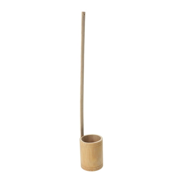 GOOHOCHY Cucharón de agua para la ceremonia del té, cucharón de agua de mango largo, cuchara de bambú para agua