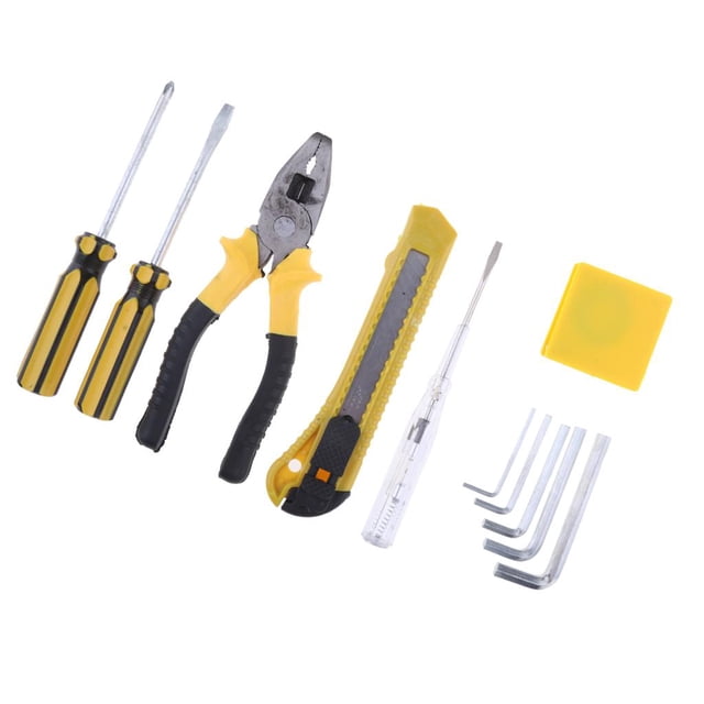Conjunto de kit de herramientas de mano Sharpla 12 Piezas Destornillador Alicates HexaCortacésped
