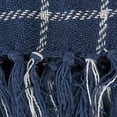 thumbnail image 3 of Design Imports CAMZ38502 French Blue Checked Plaid Blanket Throw, 3 of 5