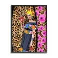 thumbnail image 2 of Stupell Industries Glamorous Frida Standing Leopard Pattern Bold Floral , 11 x 14, Design by Lynnda Rakos, 2 of 5