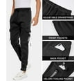 thumbnail image 5 of SCODI Men's Fleece Winter Pants Sherpa Lined Active Joggers Sweatpants Drawstring Zipper Pockets Elastic Black M, 5 of 6