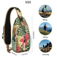 thumbnail image 5 of Monstera Botanical Sling Backpack, Lightweight Crossbody Daypack with Exotic Leaf Print, Stylish and Functional for Gym, School, or Travel, 5 of 6